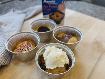 Air Fryer Chocolate Chip Cookie Cups