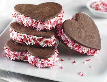 Chocolate Heart Sandwich Cookies