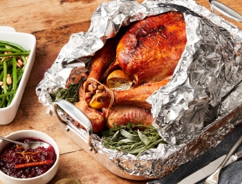 Foil Wrapped Roasted Turkey