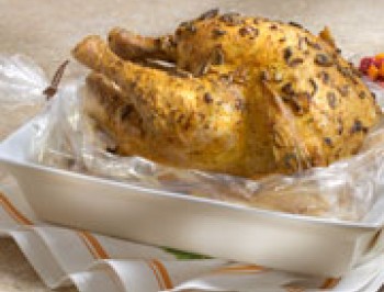 Golden Herbed Turkey with Shallots