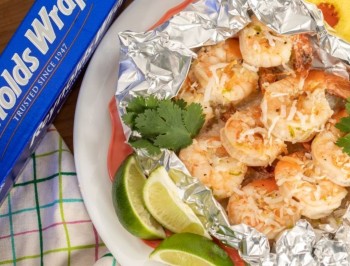 Grilled Coconut Shrimp Foil Packets