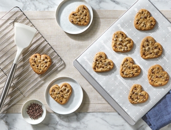 Heart Shaped Chocolate Chip Cookies