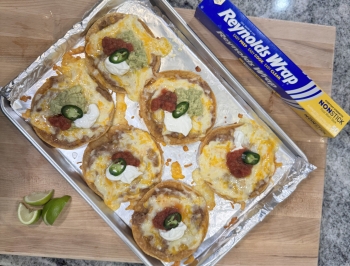 Tostadas with Easy Refried Beans and Cheese