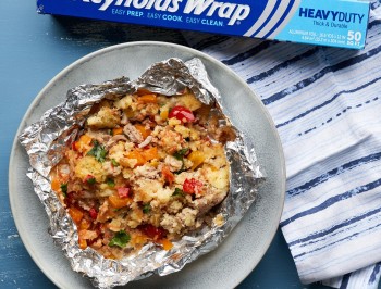 Turkey Tamale Pie Foil Packets