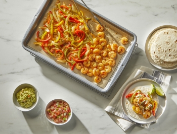 Sheet Pan Shrimp Fajitas