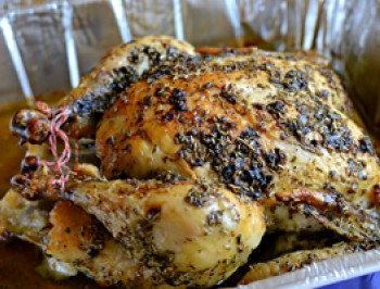 Roasted Chicken with Rosemary and Basil