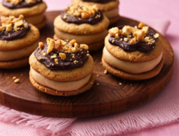 Fudgy Peanut Butter Sandwich Cookies