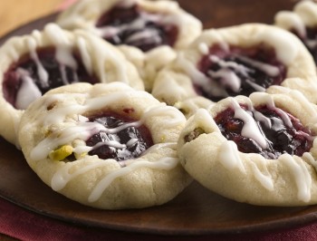 Lemon Pistachio Blackberry Thumbprints
