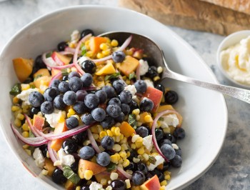 Peach, Blueberry, and Corn Relish Salad