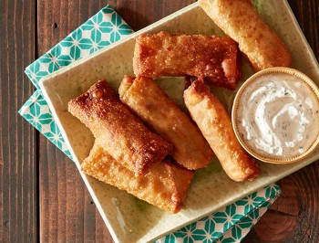 Southwestern Egg Rolls with Avocado Cilantro Sauce