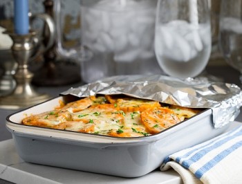 Leek and Root Vegetable Gratin