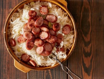 Roasted Sausage and Sauerkraut