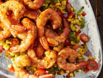 Grilled BBQ Shrimp with Citrus Corn Salad