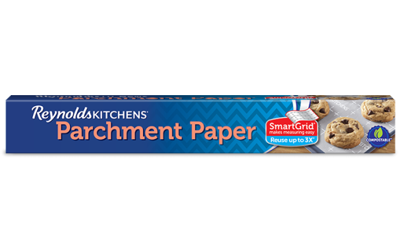 Step by step instructions on how to cut parchment paper to fit in a round cake pan