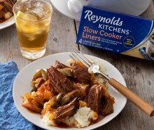 BBQ Pot Roast Over Potatoes