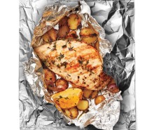 Lemon Chicken with Fingerling Potatoes Foil Packet