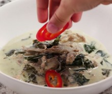 Coconut Curry Greens & Pork