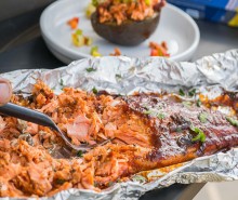 Sweet Chipotle Grilled Salmon in Avocado