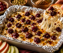 Hot Honey Baked Goat Cheese Dip