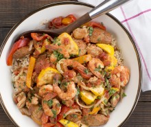 Slow Cooker Chicken, Sausage &amp; Shrimp Jambalaya