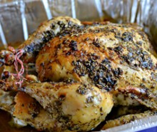 Roasted Chicken with Rosemary and Basil