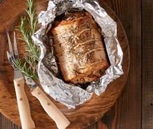 Fennel, Apple and Blue Cheese Stuffed Pork Loin