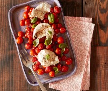 Roasted Tomatoes and Burrata Caprese Salad