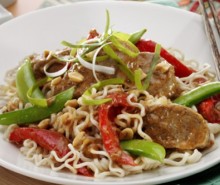Spicy Thai Pork with Vegetables &amp; Sesame Noodles