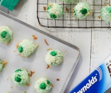Green and White Coconut Macaroons
